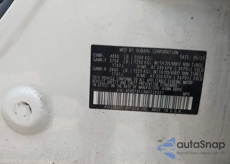 2021 Subaru Outback Premium from USA, damaged, VIN 4S4BTAFC6M3226051